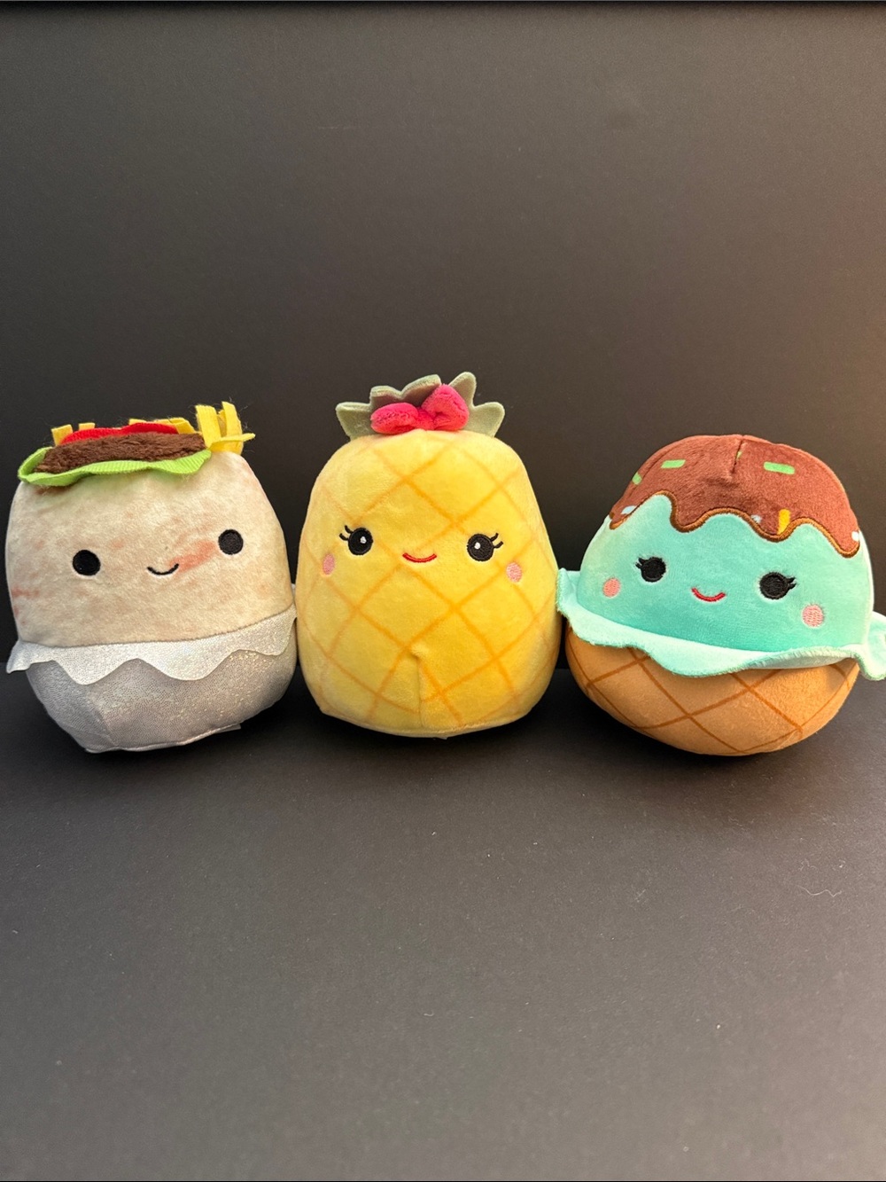Squishmallows - 3 Plushie Set of Mini 5in Food Themed Squishmallows